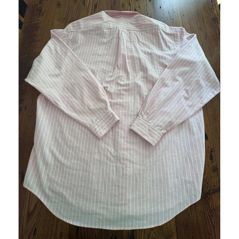 Ralph Lauren Shirt Mens XL Pink Stripe Classic Fit Button Down 17/35 Preppy - Picture 3 of 11